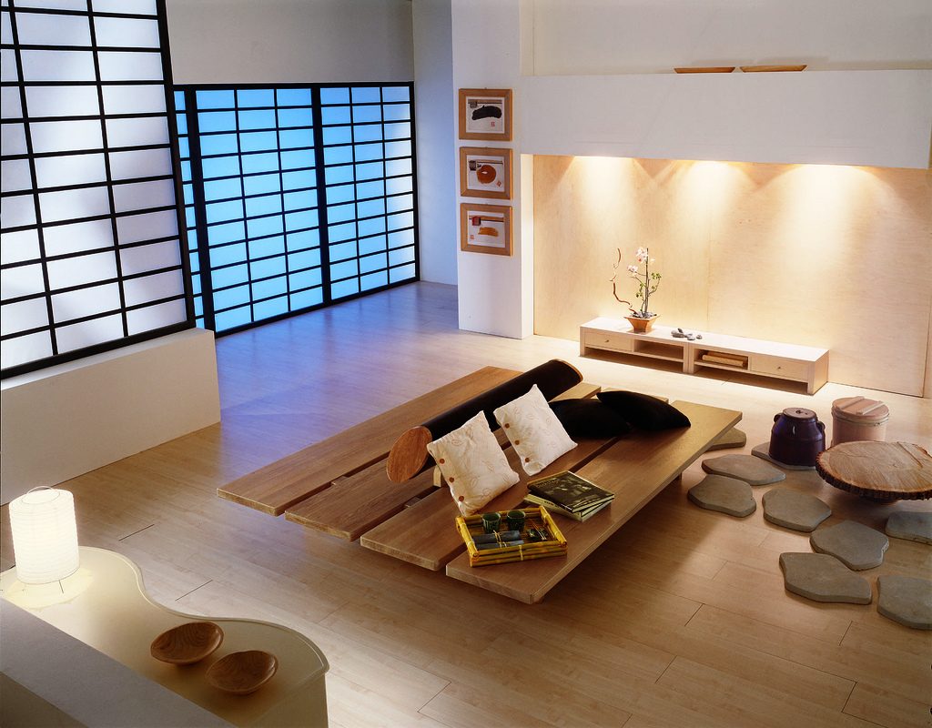 Salón minimalista japones